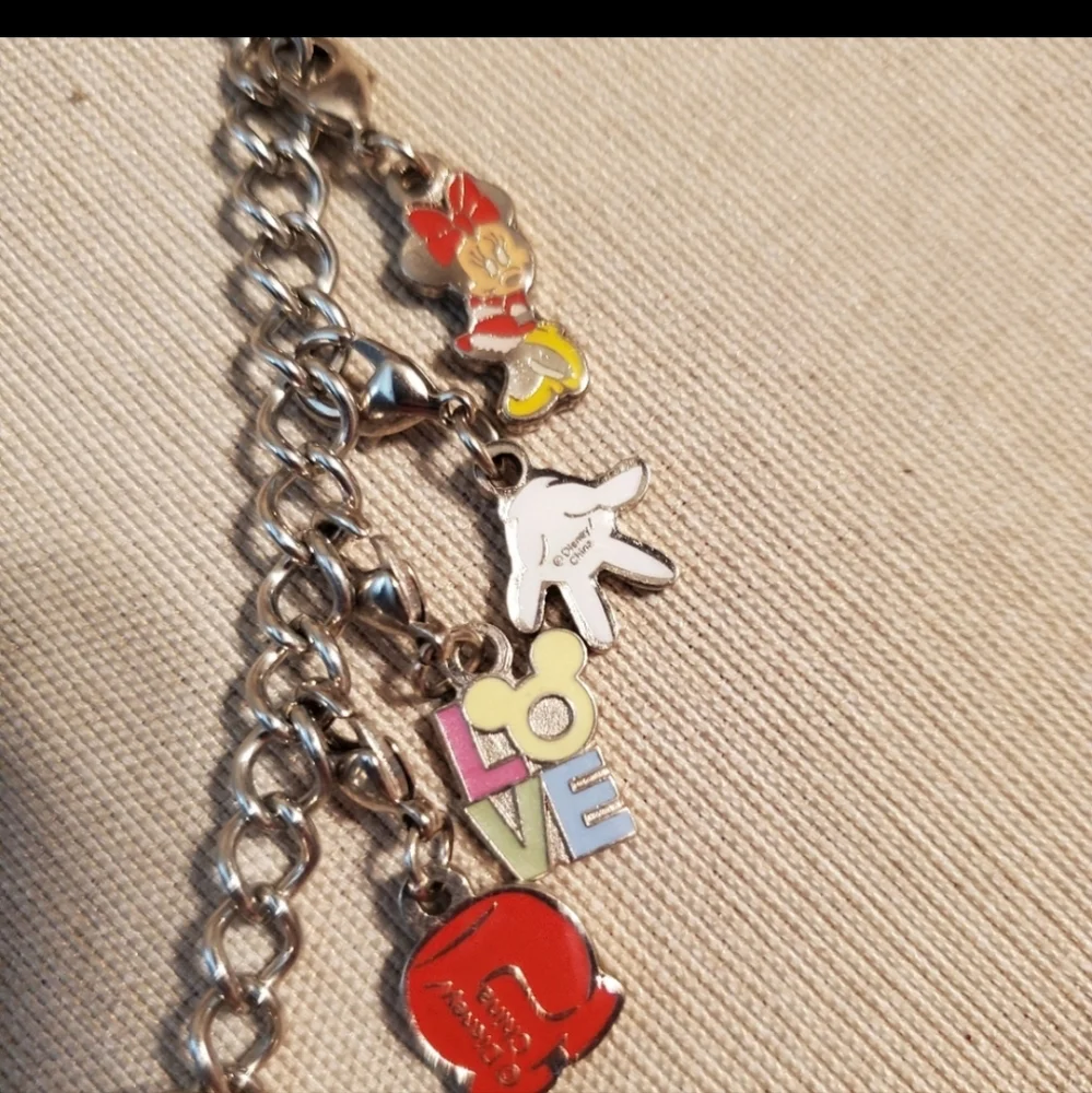2 Disney Necklacea with charms